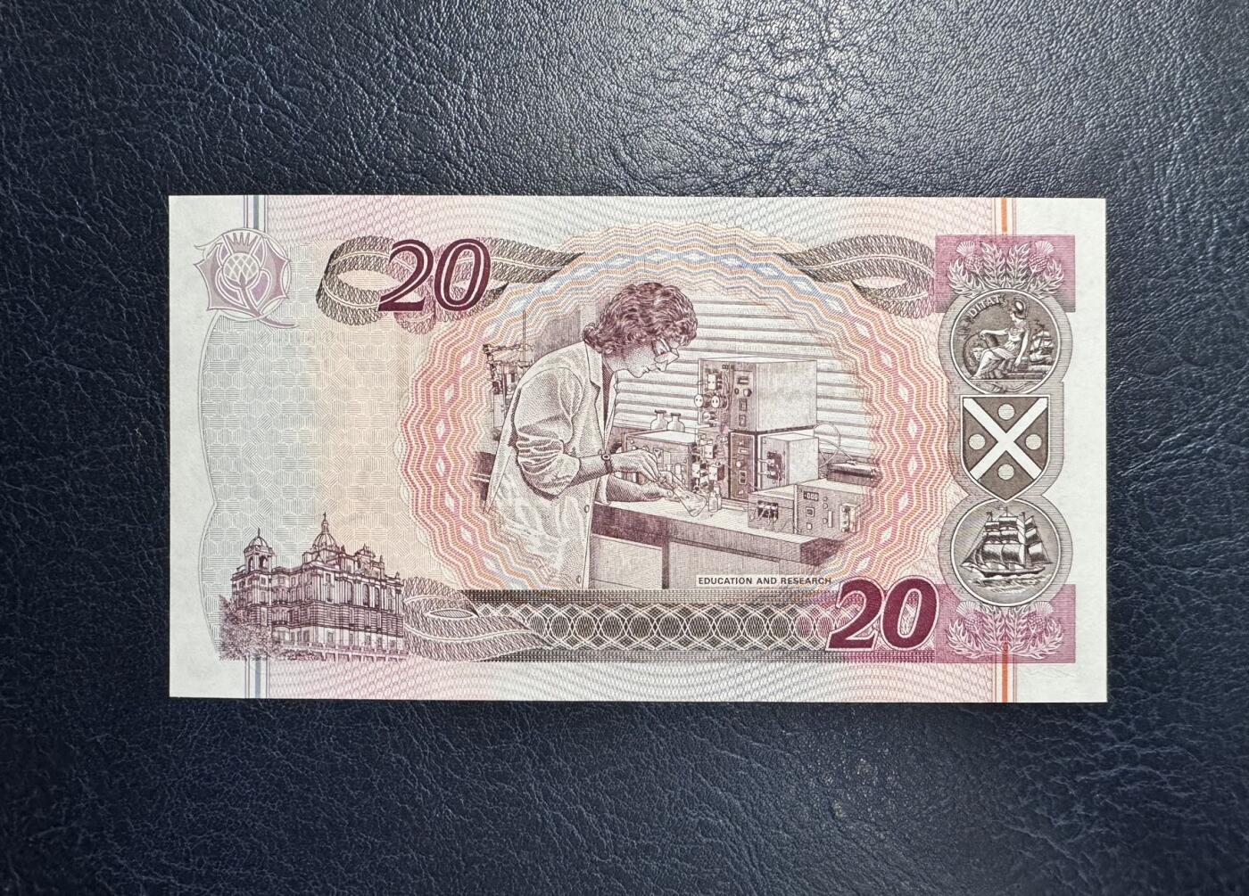 收藏联盟Quantum Auction 第357期拍卖  苏格兰2004年20镑纪念钞的品相全新UNC 号码无4