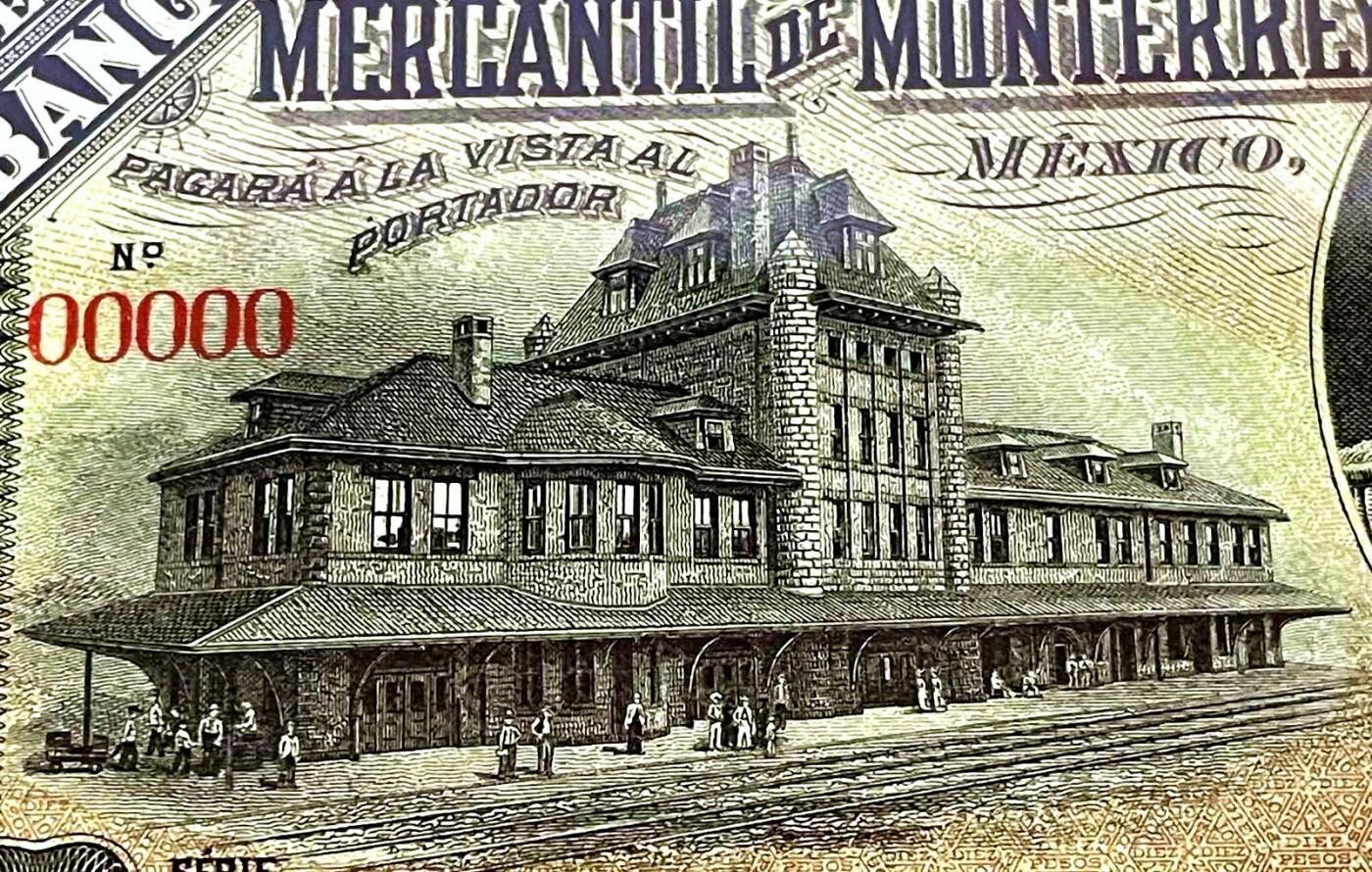 【Blue Auction】✨世界纸币精拍第500期盛典——白金之夜🔥🔥🔥 M-【逢大胡子必涨 目录价1250美金】墨西哥 1906-11年10比索 PMG65EPQ ABNC出品 M.Escobede将军人物雕刻非常精美 背面为墨西哥第三大城市，有着“北方艳后”、“东北巨人”、“群山之城”、“北方之都”等别称的蒙特雷风景，蒙特雷被认为是墨西哥最美国化的城市，丰富多彩的历史和文化是其最大的特色，拥有多处赏心悦目的自然美景和充满人文气息的旅游胜地。