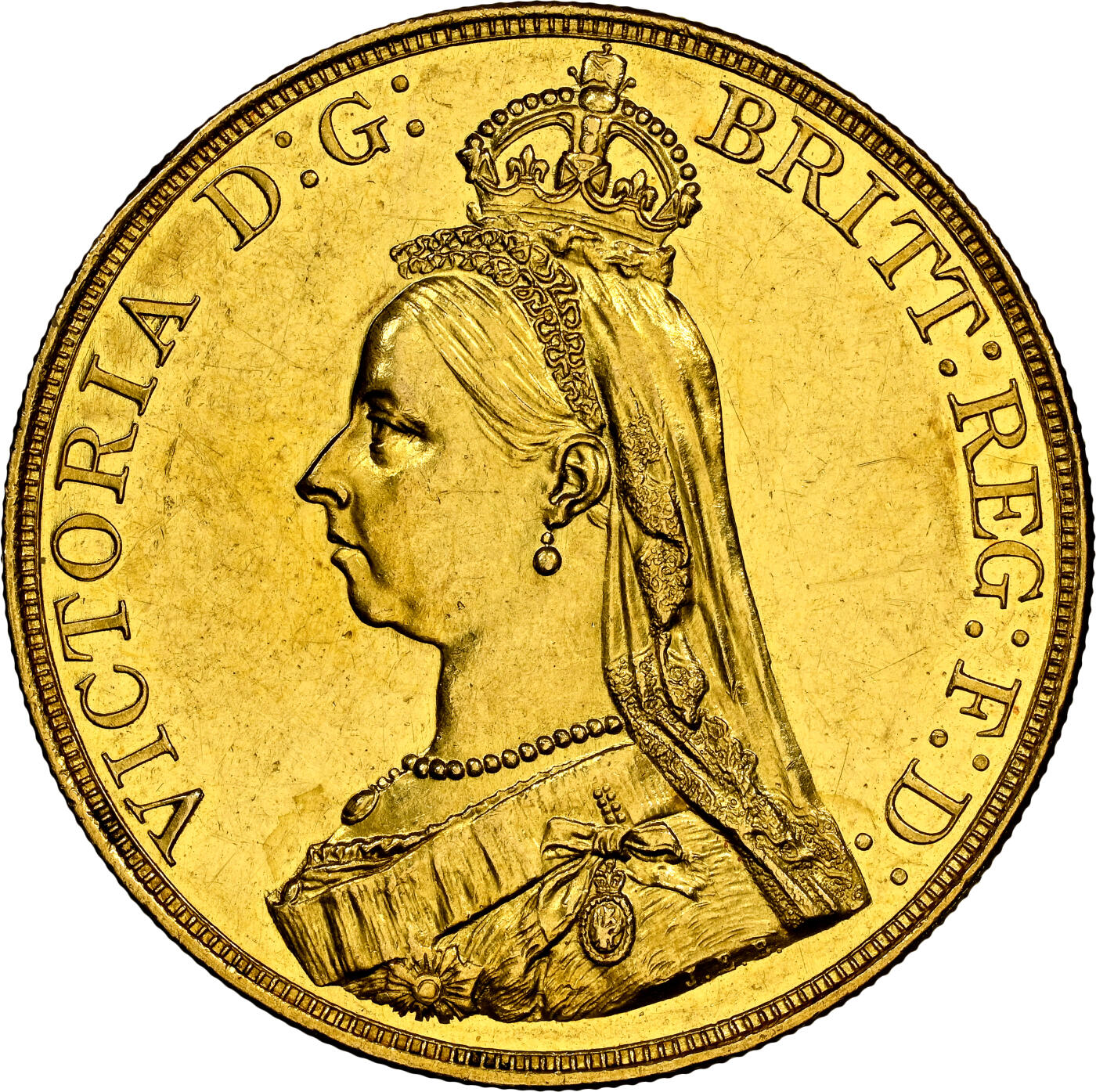 【Blue Auction】✨世界纸币精拍第500期盛典——白金之夜🔥🔥🔥 G-英国 1887年5镑大金币 维多利亚女王时期 NGC MS61 大涨品种 金光灿灿 状态非常好 