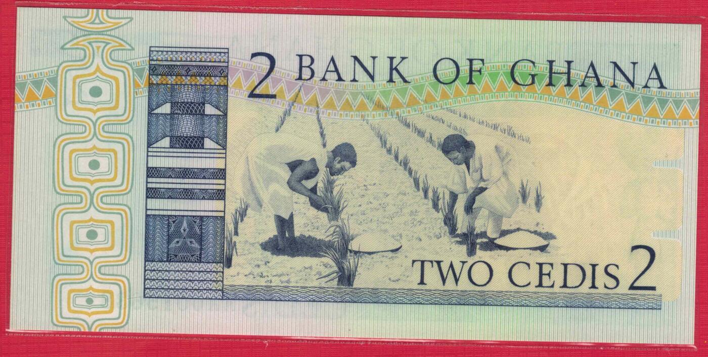 加纳1979年2塞地 AA首冠 无47 尾8 非洲纸币 实物图 UNC