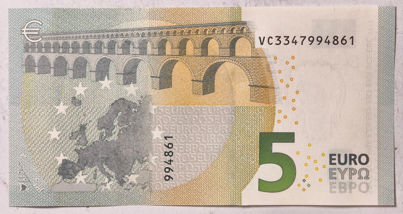 紫瑗钱币——第377期拍卖——纸币场 欧元 西班牙 2013年 加尔桥 5欧元 UNC