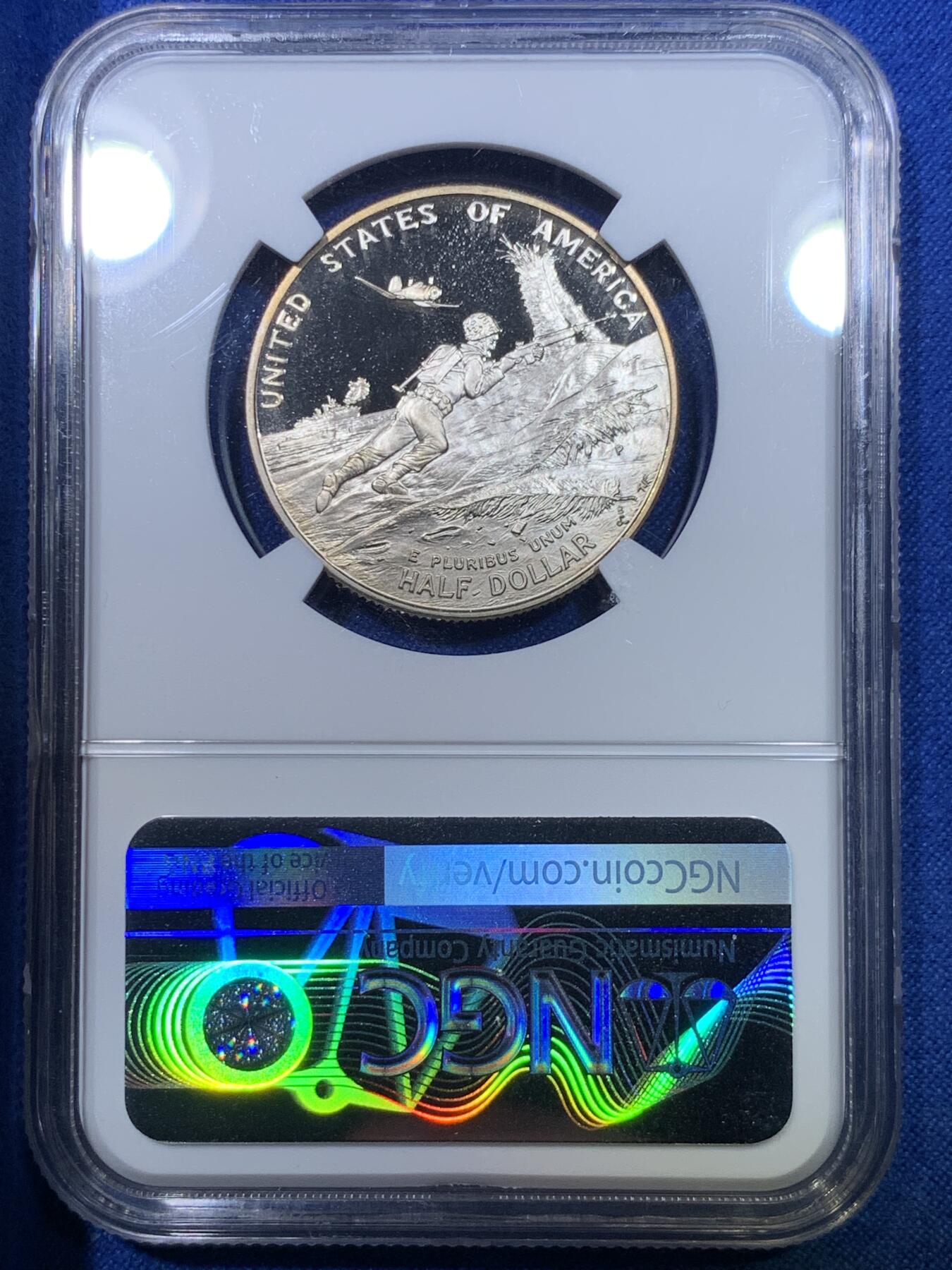 《竞宝斋》第284场- 周日，周一 2场连拍 （全场包邮） NGC PF69UC/9.9 新10分制 美国1995年P版二战半美元