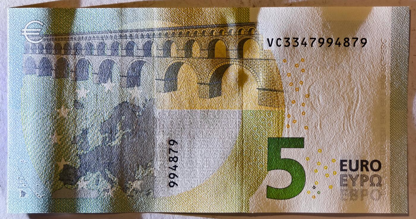 紫瑗钱币——第377期拍卖——纸币场 欧元 西班牙 2013年 加尔桥 5欧元 UNC