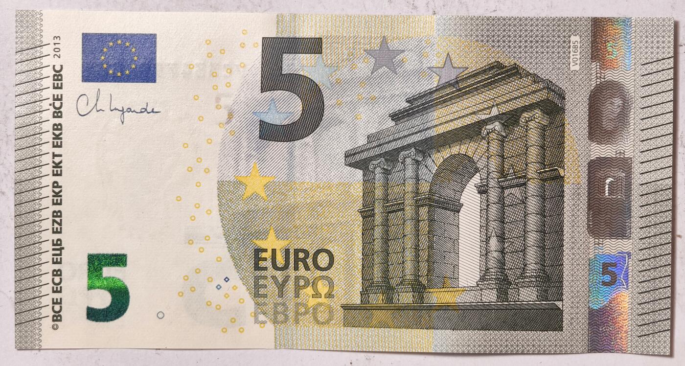 紫瑗钱币——第377期拍卖——纸币场 欧元 西班牙 2013年 加尔桥 5欧元 UNC