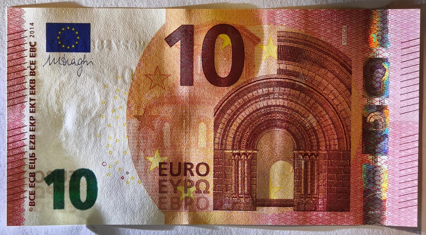 紫瑗钱币——第385期——纸币场  欧元 西班牙 2014年 圣天使桥 10欧元 UNC