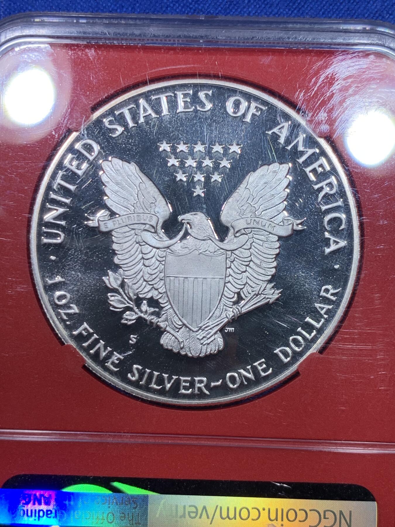 《竞宝斋》第284场- 周日，周一 2场连拍 （全场包邮） NGC PF69UC 美国1987年行走女神一盎司精制银币