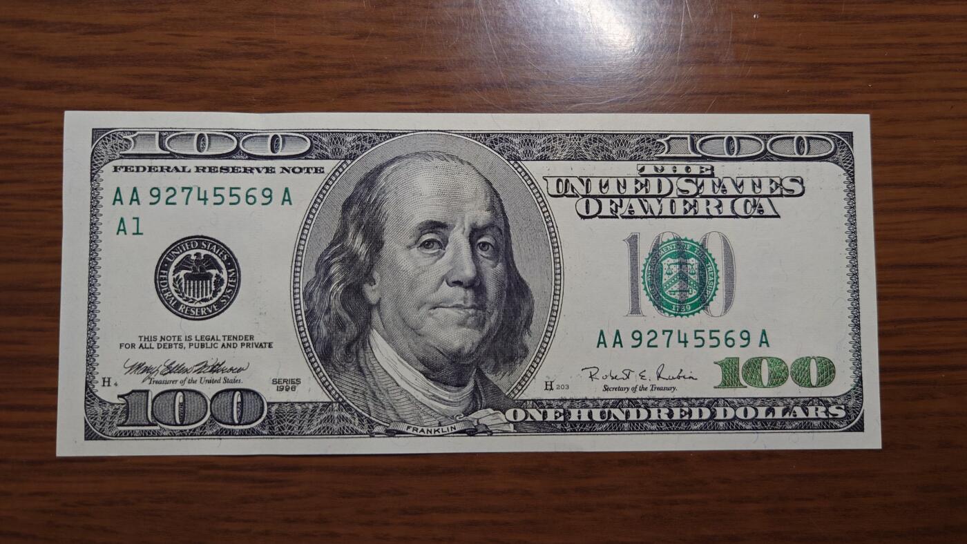 【世界钱币】精选微拍第116期暨2024年第27期  部分硬货0元起拍 还有新品1996首年瑞士人像1000等 1996年美国100元 大头AAA冠 全新绝品尾号5569