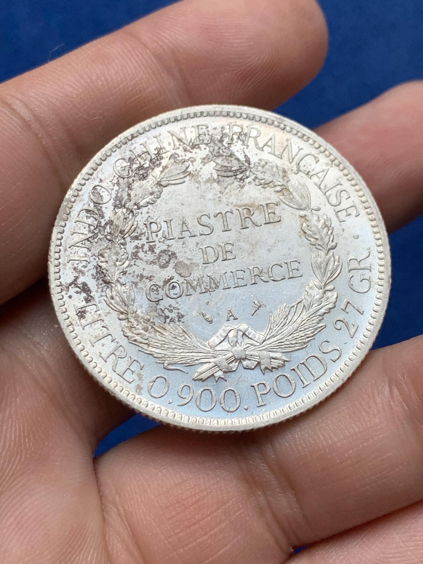 《竞宝斋》第284场- 周日，周一 2场连拍 （全场包邮） 法属印支1906坐洋一元银币