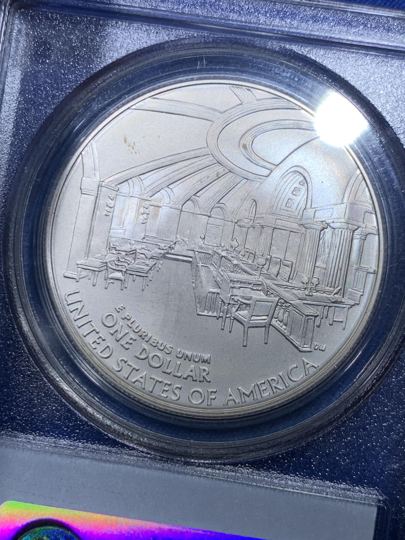 《竞宝斋》第284场- 周日，周一 2场连拍 （全场包邮） PCGS MS69 美国2005年P版马歇尔大法官1美元大银币