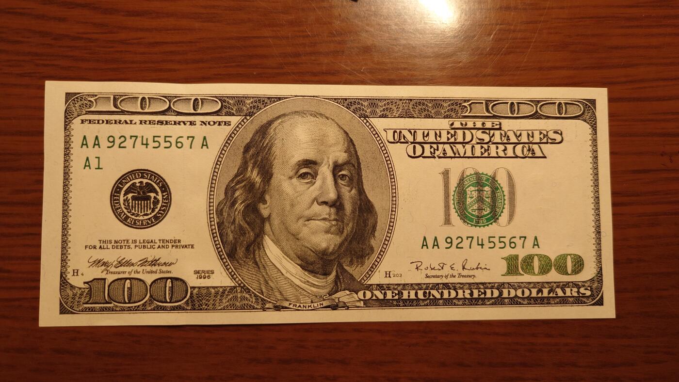 【世界钱币】精选微拍第116期暨2024年第27期  部分硬货0元起拍 还有新品1996首年瑞士人像1000等 1996年美国100元 大头AAA冠 全新绝品尾号5567