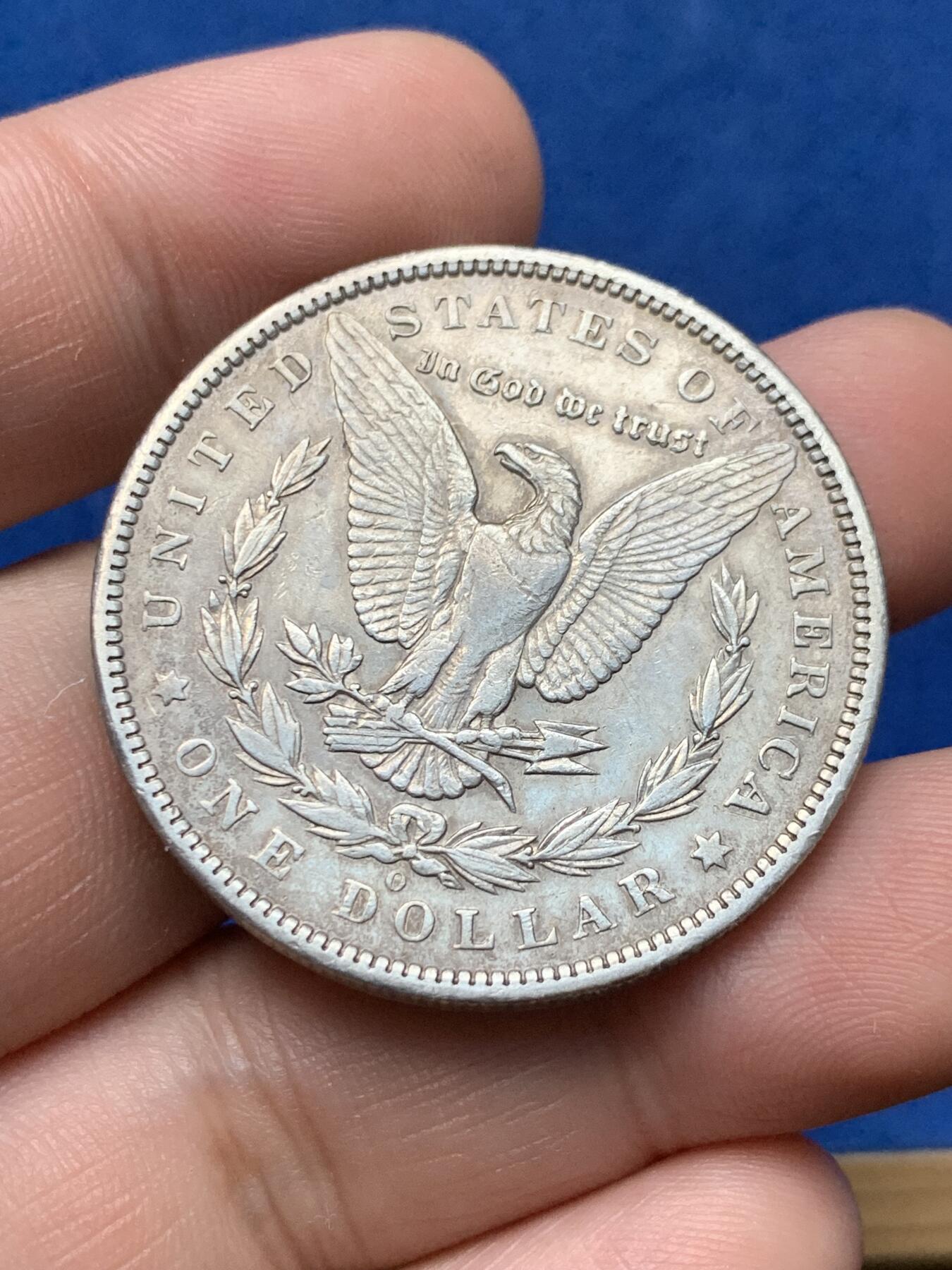 《竞宝斋》第284场- 周日，周一 2场连拍 （全场包邮） 美国1894年o版摩根女神一美元 三大特年之一 细节见图