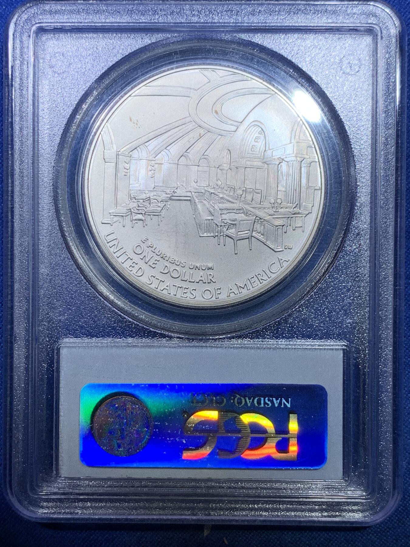 《竞宝斋》第284场- 周日，周一 2场连拍 （全场包邮） PCGS MS69 美国2005年P版马歇尔大法官1美元大银币