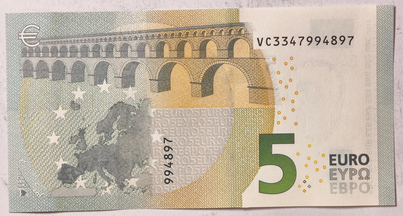 紫瑗钱币——第377期拍卖——纸币场 欧元 西班牙 2013年 加尔桥 5欧元 UNC