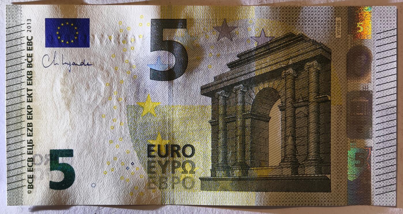 紫瑗钱币——第377期拍卖——纸币场 欧元 西班牙 2013年 加尔桥 5欧元 UNC