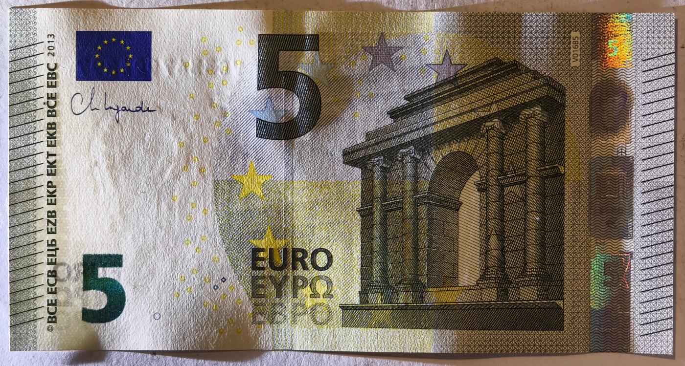 紫瑗钱币——第377期拍卖——纸币场 欧元 西班牙 2013年 加尔桥 5欧元 UNC