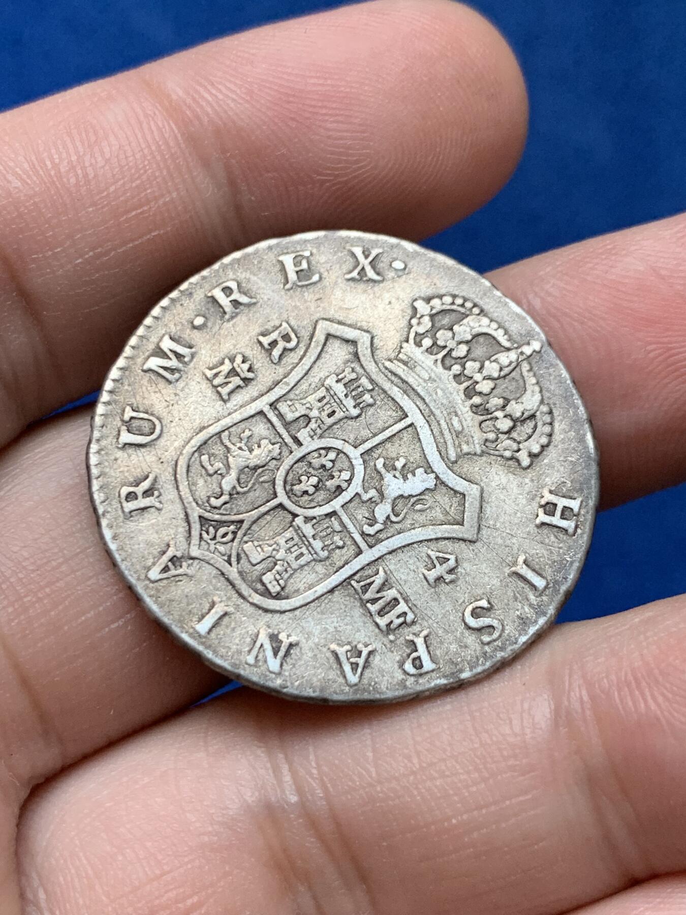 《竞宝斋》第284场- 周日，周一 2场连拍 （全场包邮） 1795年西班牙本土4R 比殖民地少多了 三年前XF品过千 细节见图