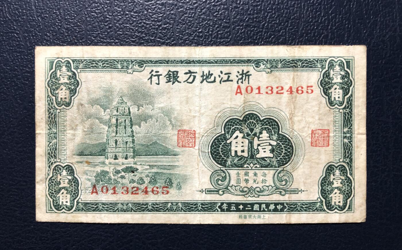 浙江地方银行壹角