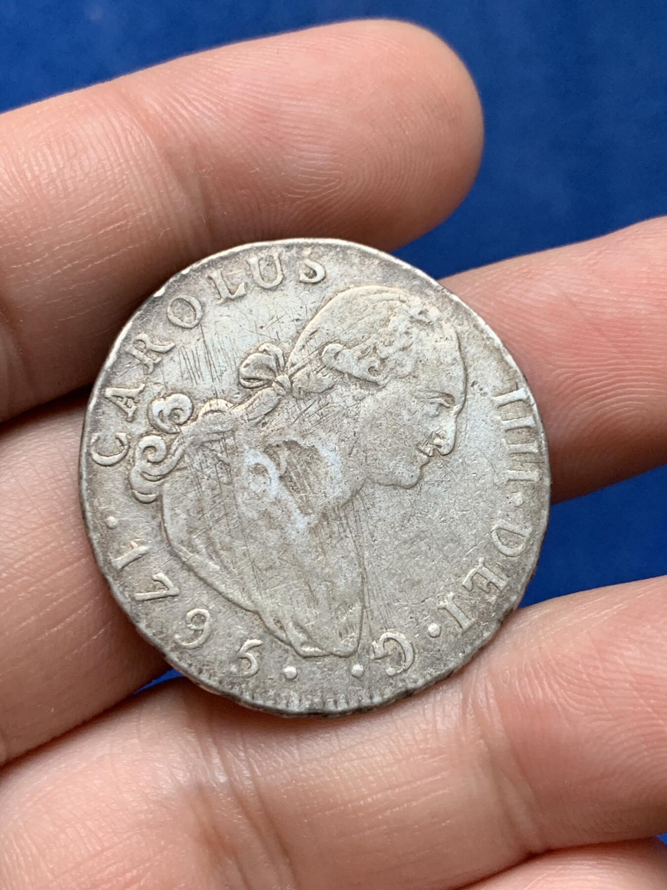 《竞宝斋》第284场- 周日，周一 2场连拍 （全场包邮） 1795年西班牙本土4R 比殖民地少多了 三年前XF品过千 细节见图