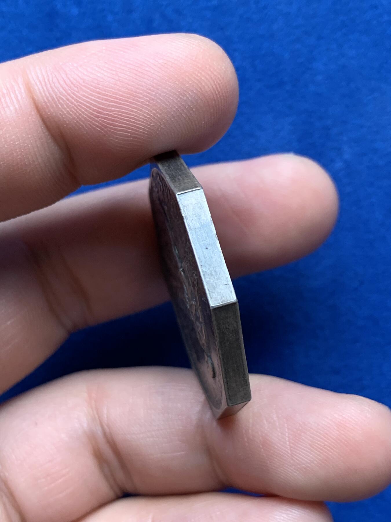 《竞宝斋》第285场- 周日，周一 2场连拍 （全场包邮） 稀少 瑞士园艺八角代币 好品 33.8mm 24.8g 细节见图