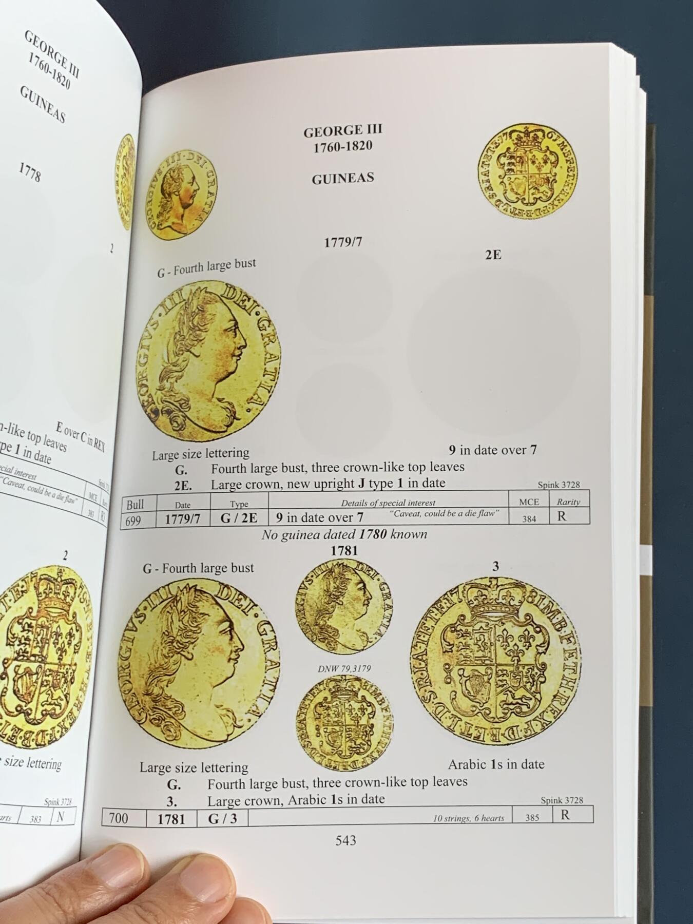 《竞宝斋》第285场- 周日，周一 2场连拍 （全场包邮） 英国spink 目录  1649-1816金币（第一卷） 几乎全新