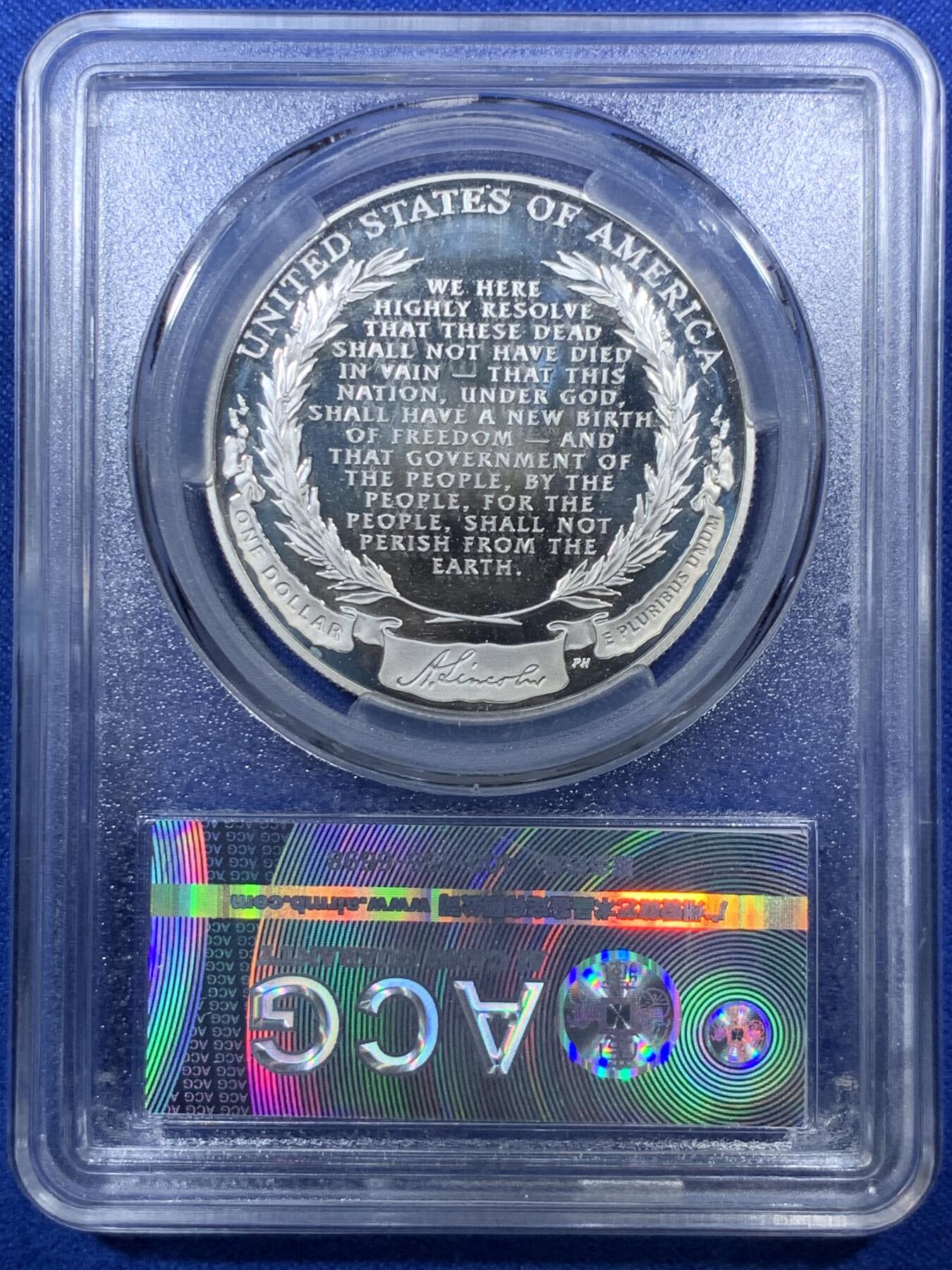 《竞宝斋》第285场- 周日，周一 2场连拍 （全场包邮） ACG PF67 美国2009年林肯诞辰200周年纪念银币