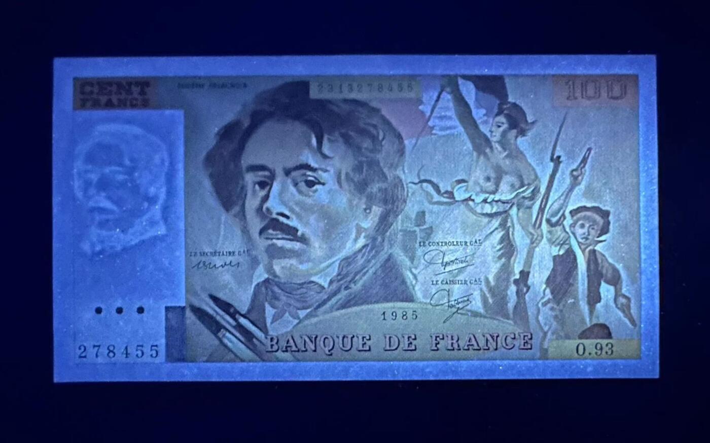 【Blue Auction】✨世界纸币精拍第499期【精】 法国 1985年100法郎 自由引导人民 UNC