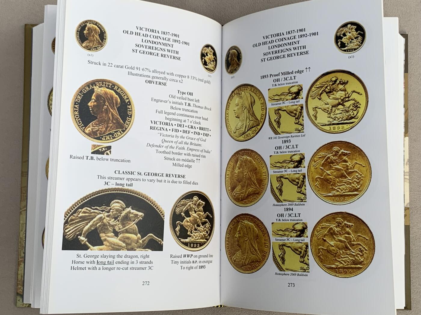 《竞宝斋》第285场- 周日，周一 2场连拍 （全场包邮） 英国spink 目录  1816-1971金币（第二卷） 几乎全新