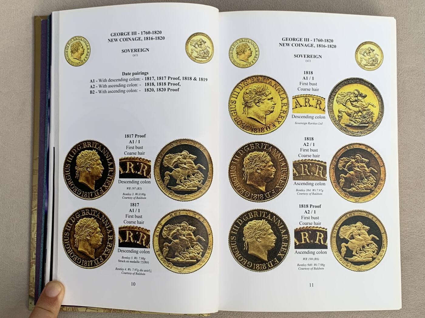 《竞宝斋》第285场- 周日，周一 2场连拍 （全场包邮） 英国spink 目录  1816-1971金币（第二卷） 几乎全新