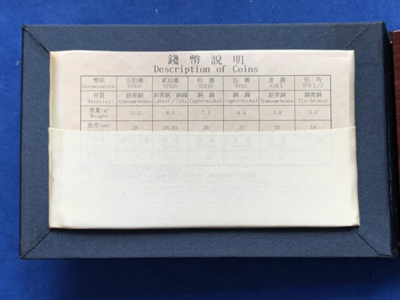 《竞宝斋》第285场- 周日，周一 2场连拍 （全场包邮） 台湾省民国九十二年第一轮羊年精致套币 含二分之一盎司大银章以及精致莫那鲁道纪念币