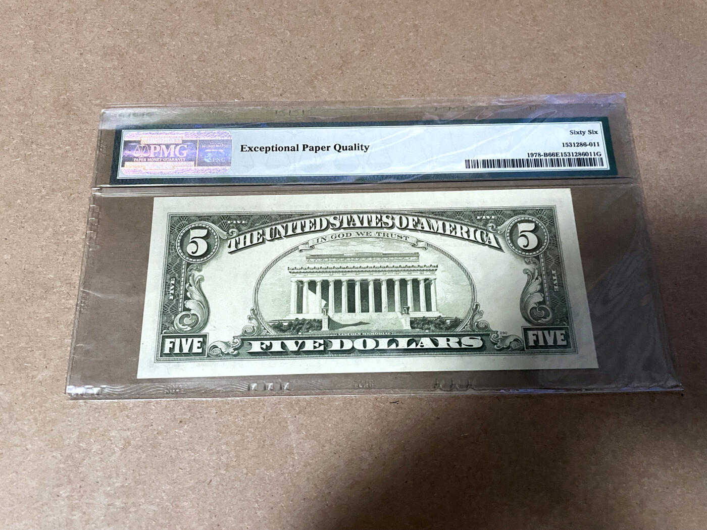 【Blue Auction】✨世界纸币精拍第499期【精】 美国 1985年5美金 PMG66EPQ 