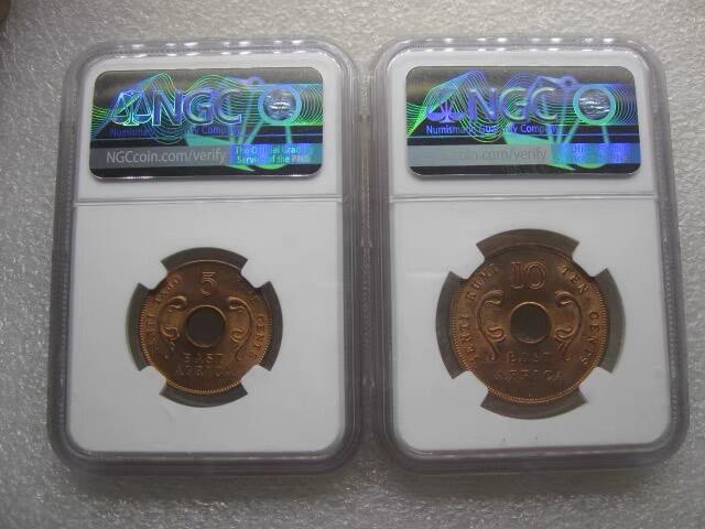 NGC-MS64RB英属东非1964年过渡版套币