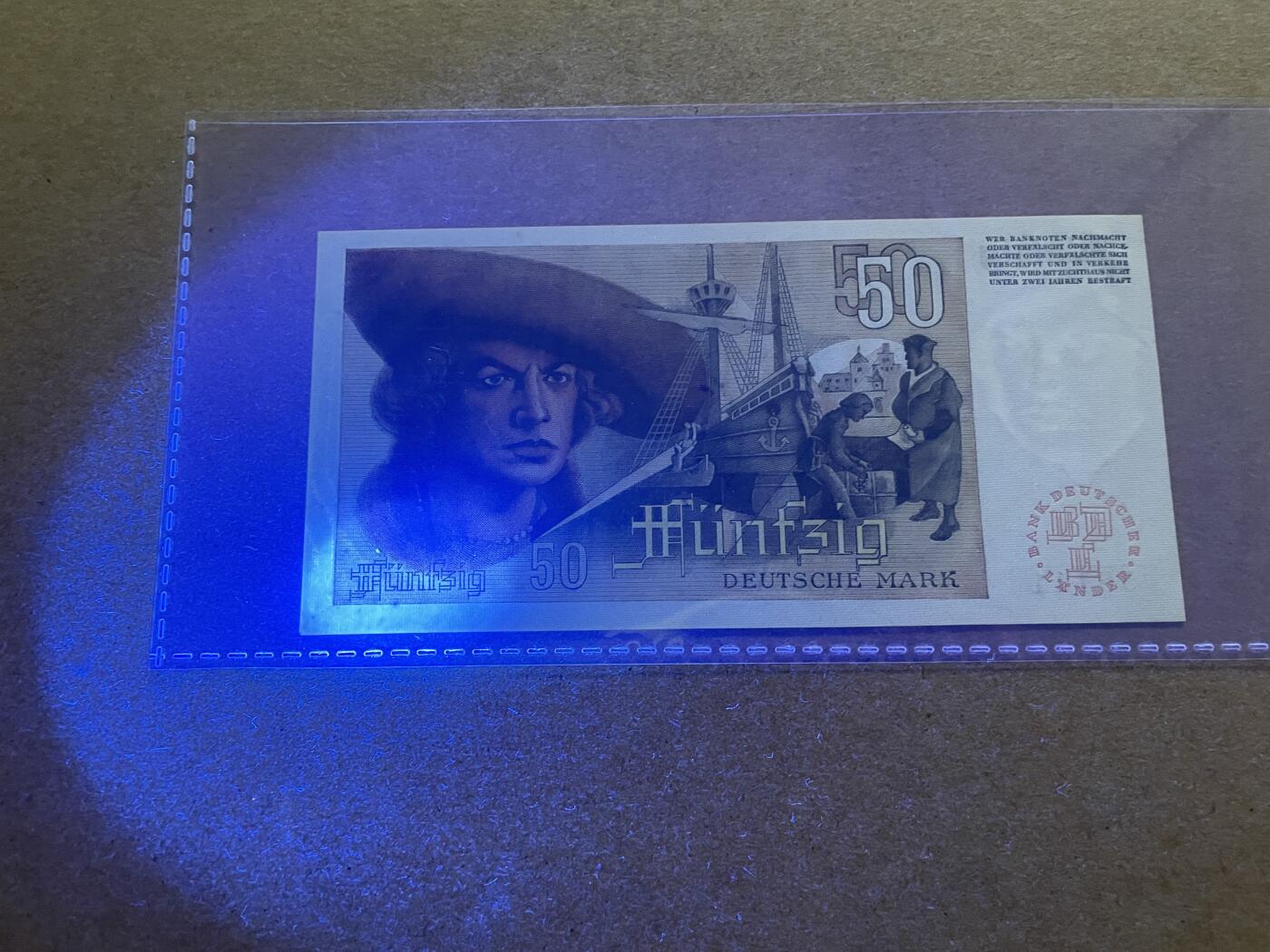 【Blue Auction】✨世界纸币精拍第499期【精】 【111豹子号无47 极少见加盖“B”】德国 1948年50马克 法属风少见品种 UNC- 丢勒名画