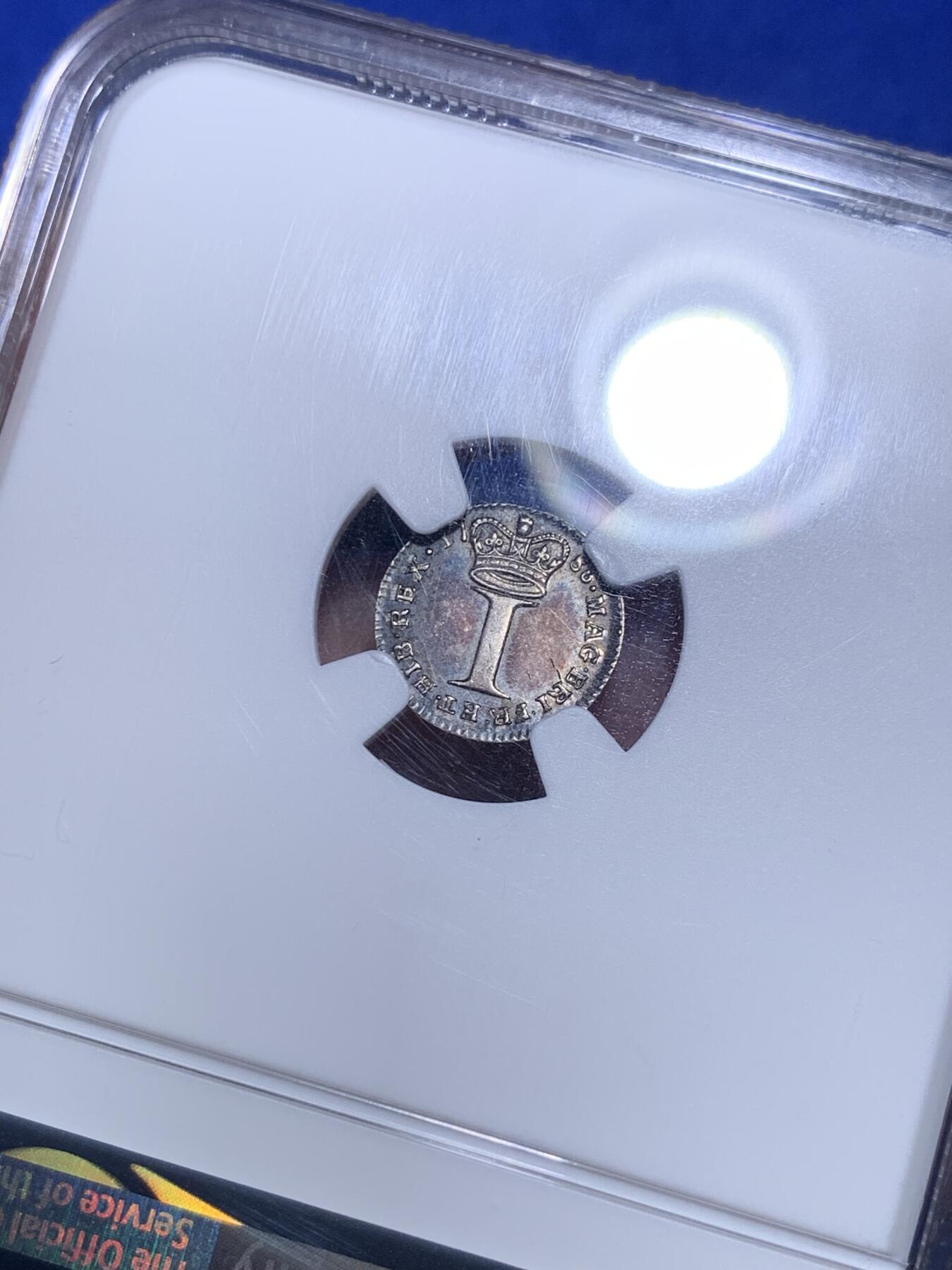 《竞宝斋》第285场- 周日，周一 2场连拍 （全场包邮） NGC MS61 英国1786乔治三世1便士 早期乔三濯足银币 原味老包浆