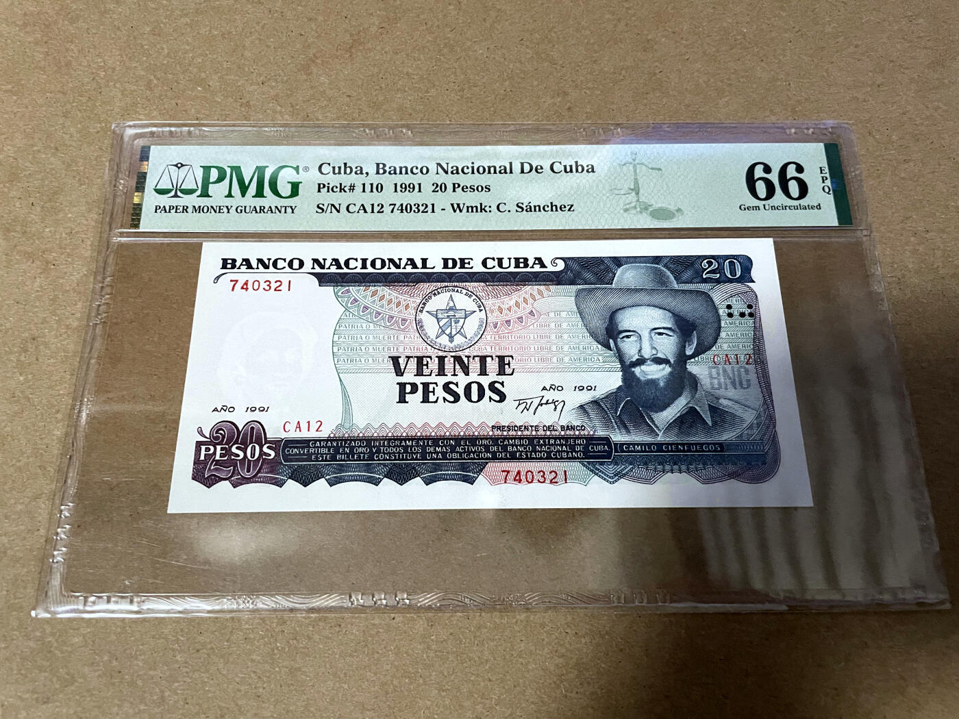 【Blue Auction】✨世界纸币精拍第499期【精】 古巴 1991年20比索 PMG66EPQ 