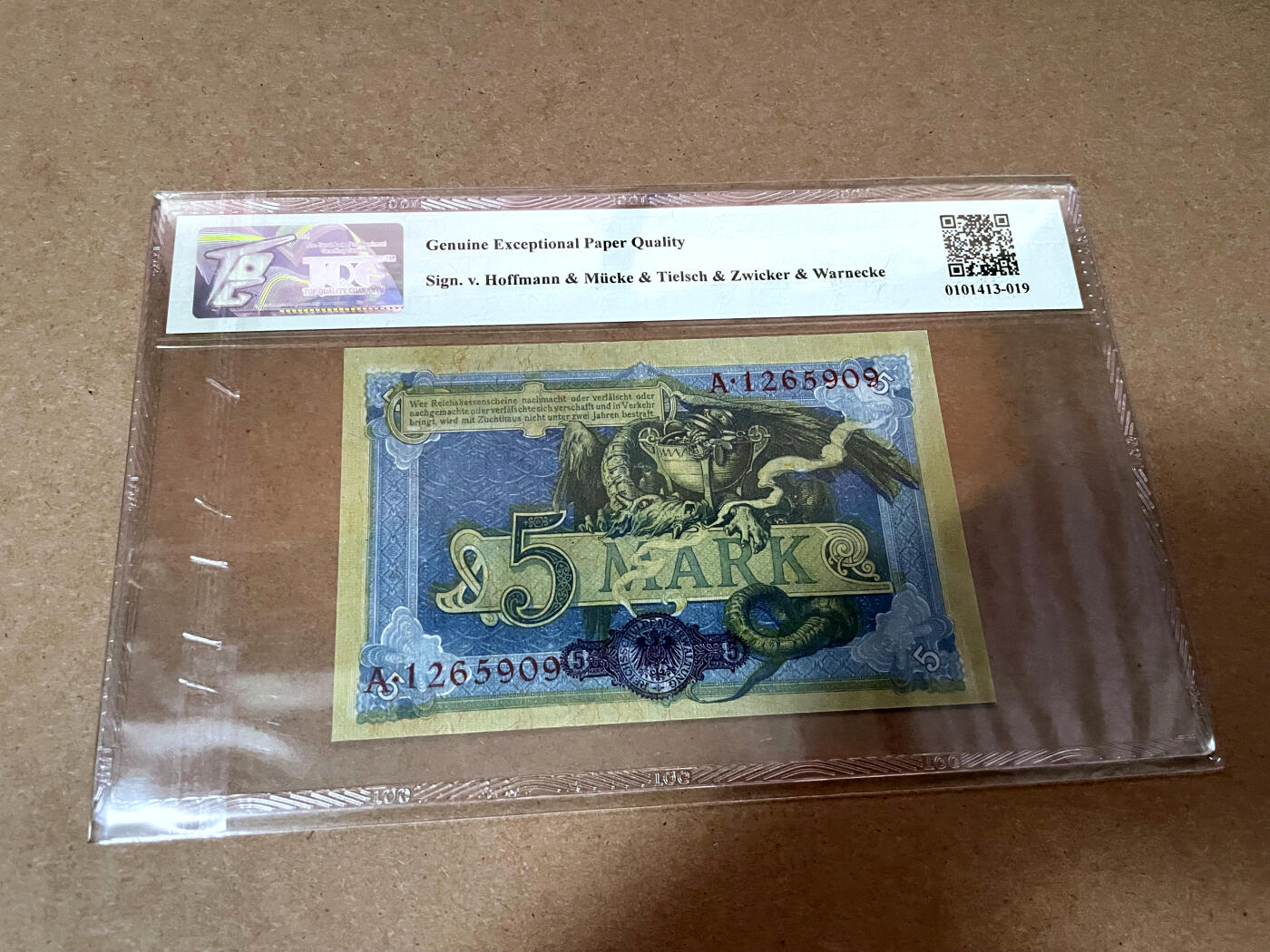 【Blue Auction】✨世界纸币精拍第499期【精】 【无47】德国 1904年5马克 TQG66EPQ 