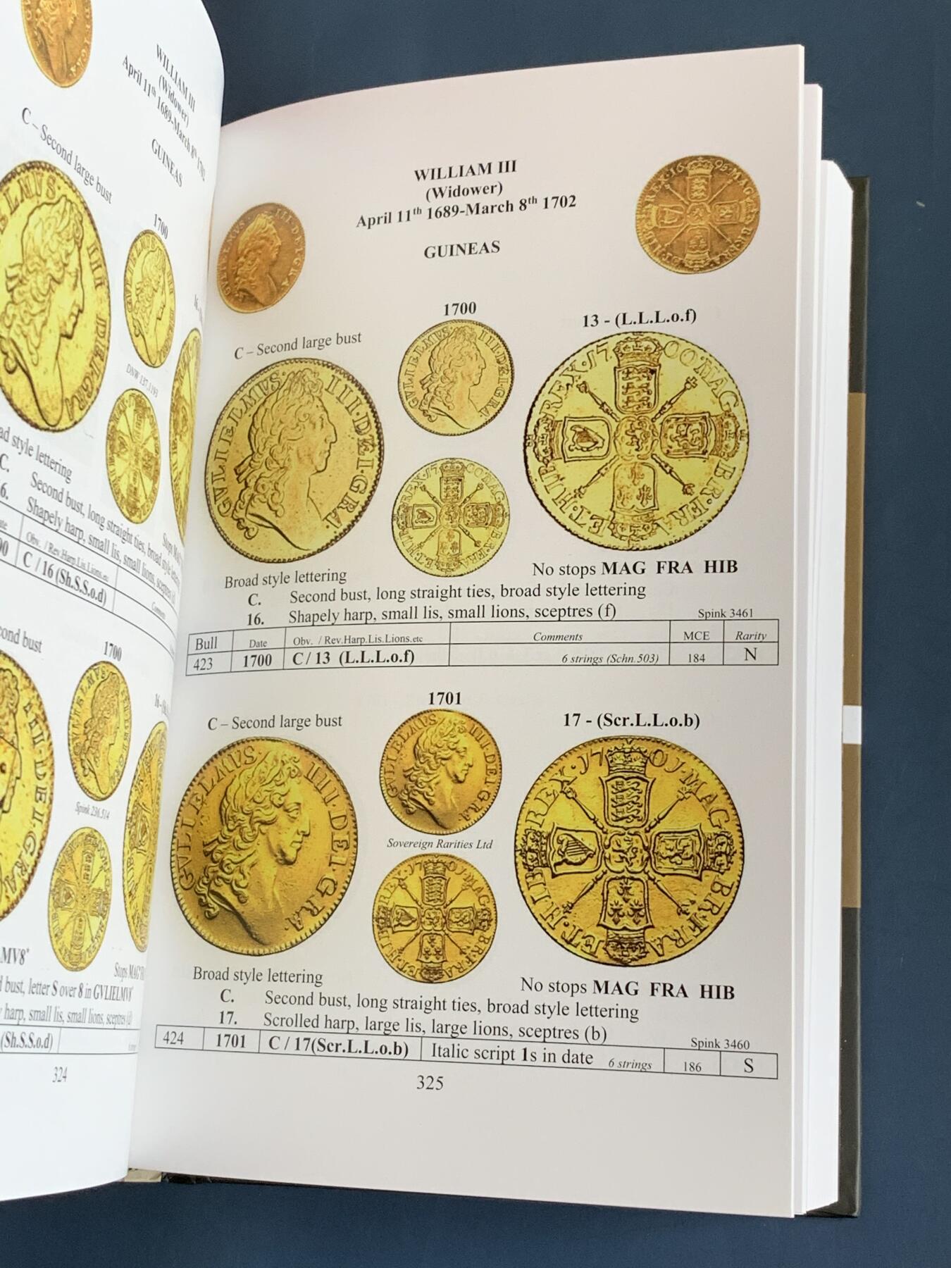 《竞宝斋》第285场- 周日，周一 2场连拍 （全场包邮） 英国spink 目录  1649-1816金币（第一卷） 几乎全新