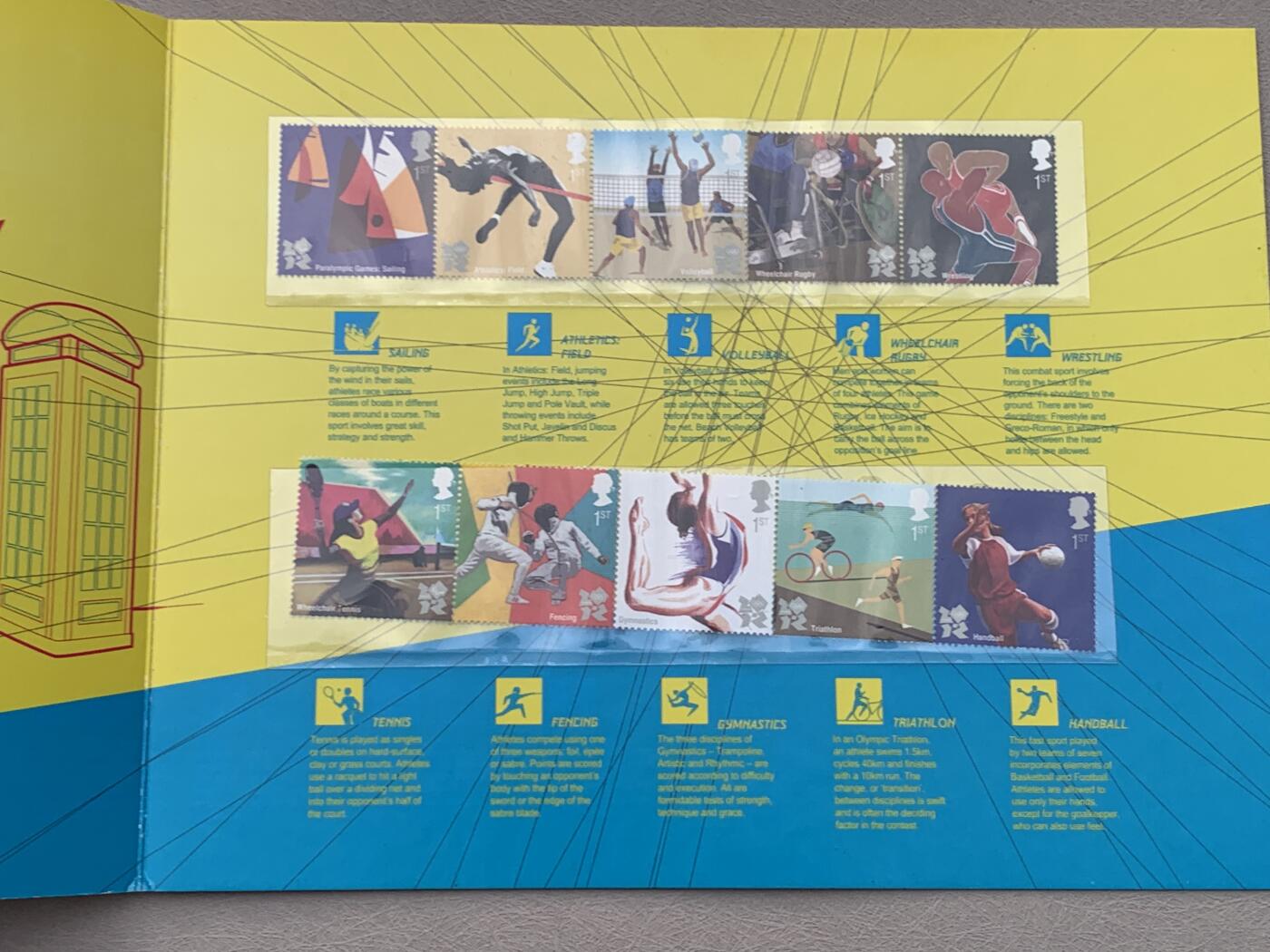 《竞宝斋》第285场- 周日，周一 2场连拍 （全场包邮） 英国伦敦奥运会50便士纪念币29枚大全套 亚克力板装 附赠一个小册子