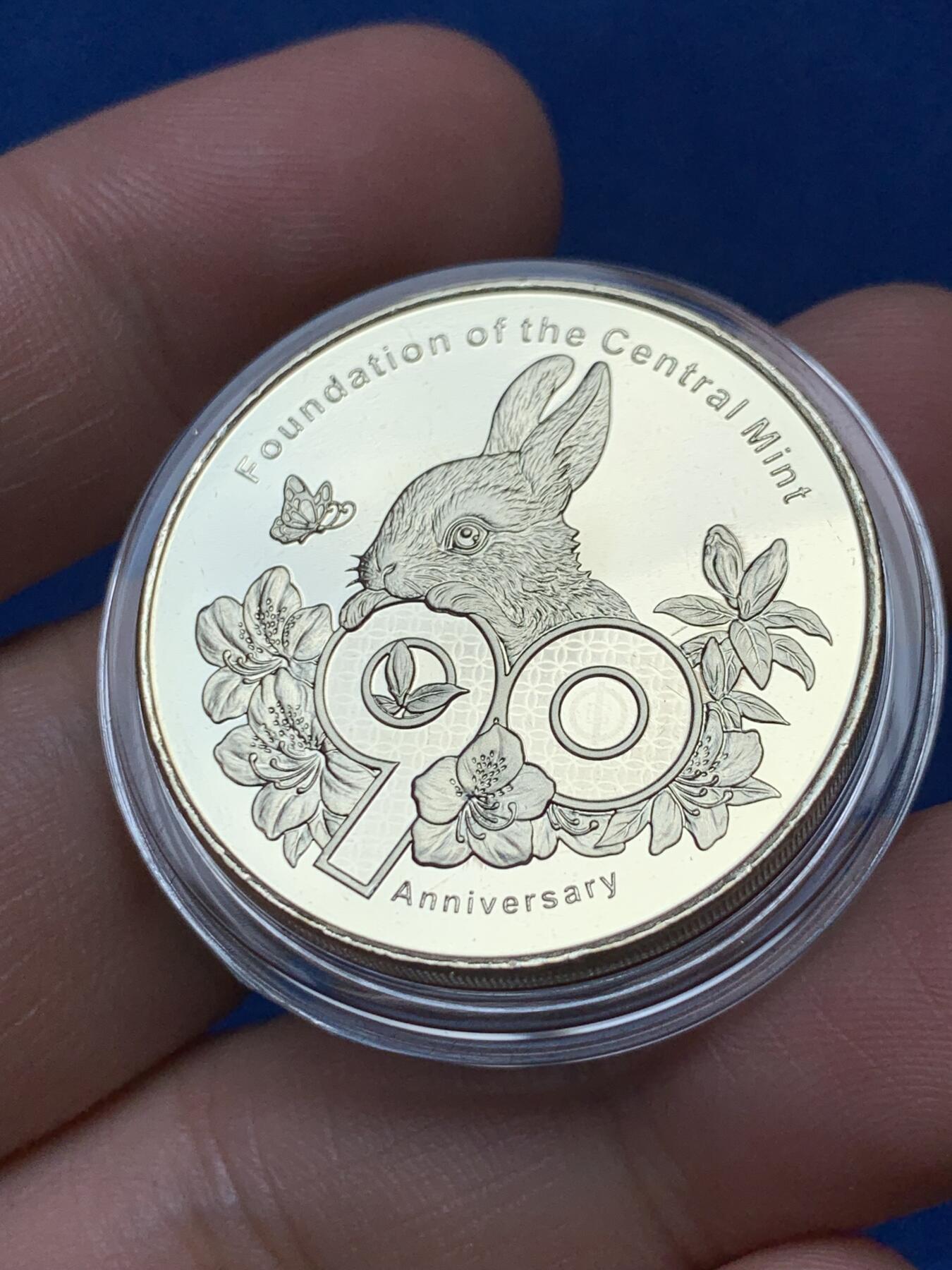 《竞宝斋》第285场- 周日，周一 2场连拍 （全场包邮） 台湾省2023年中央造币厂开铸九十周年纪念铜章 官方内部发行 特别稀少的品种 实际发行量仅几千枚 市场少有