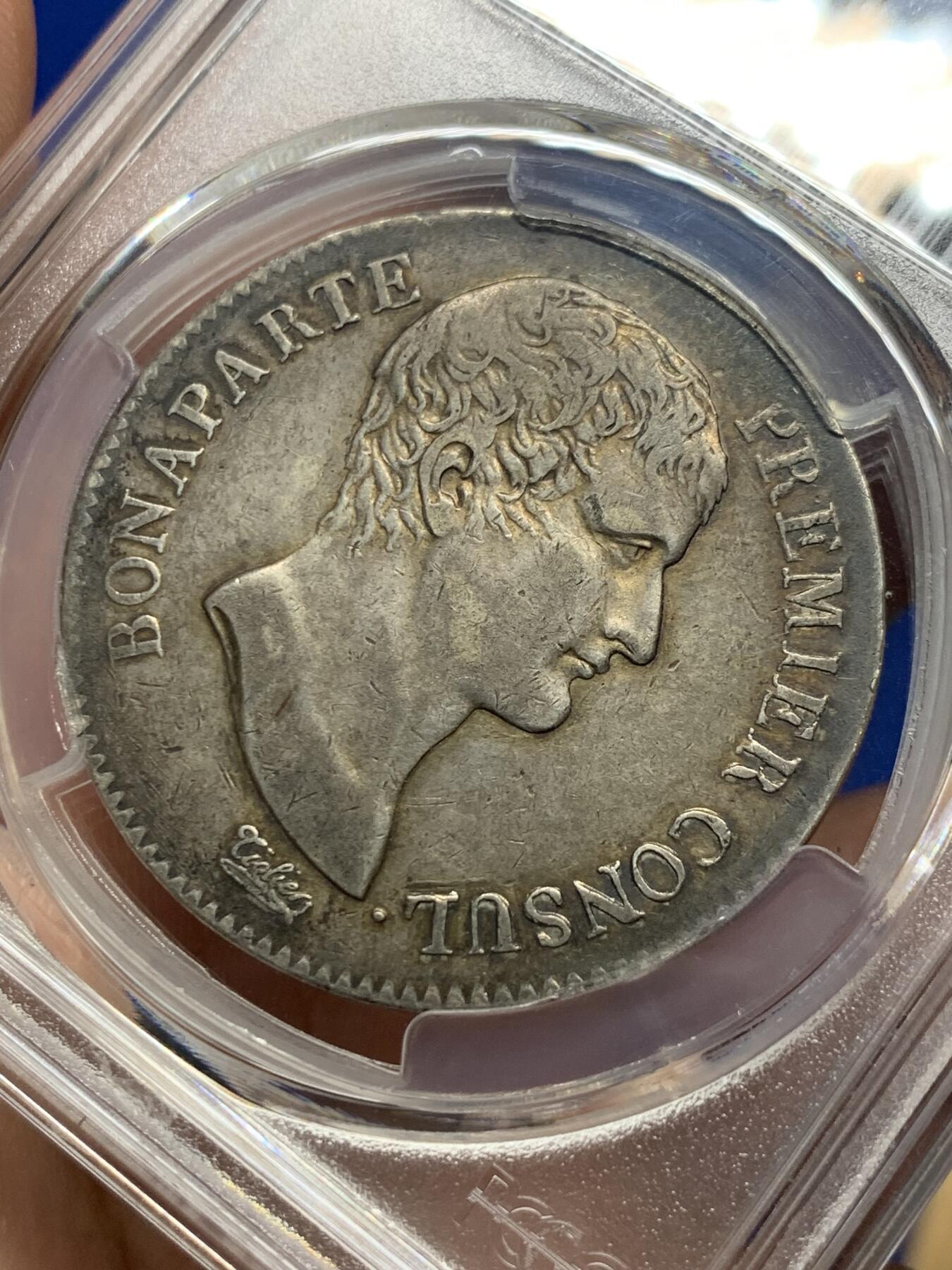 《竞宝斋》第285场- 周日，周一 2场连拍 （全场包邮） NGC-XF40 法国 共和12年  拿破仑一世  5法郎银币 深彩包浆 深打状态 状态极好