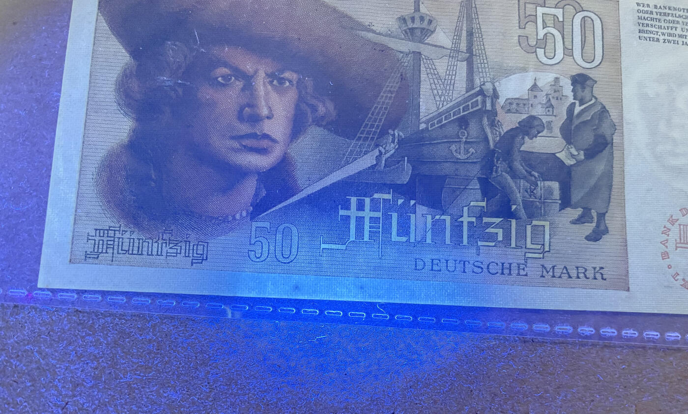 【Blue Auction】✨世界纸币精拍第499期【精】  【与上一张连号 无47 极少见加盖“B”】德国 1948年50马克 法属风少见品种 UNC- 丢勒名画