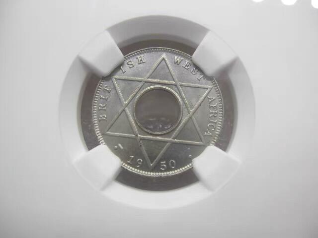 NGC-MS66英属西非1950年KN版1/10便士