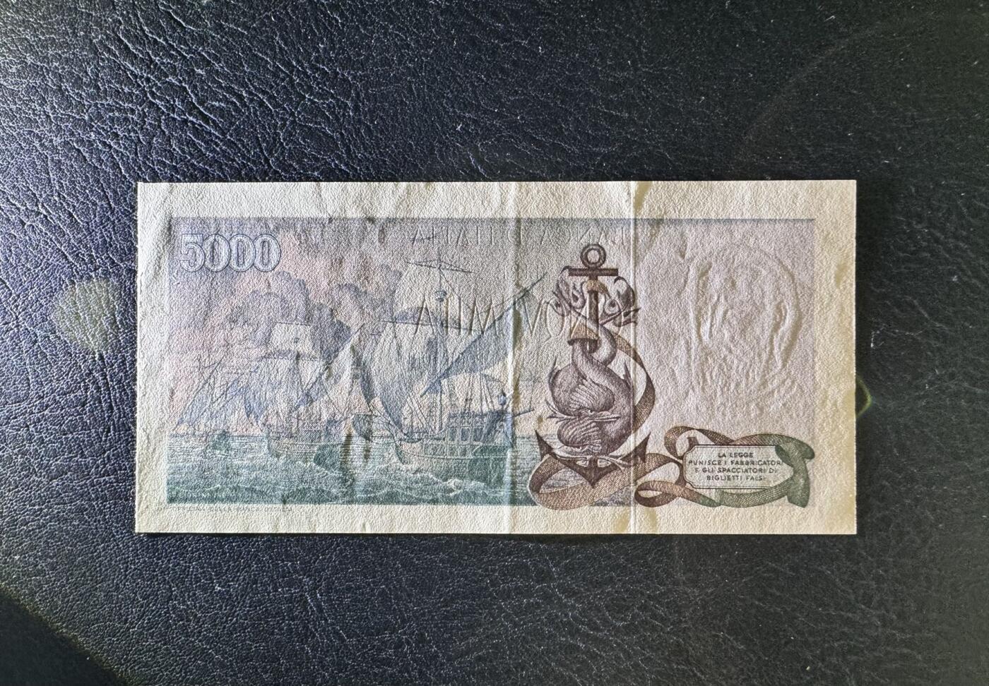 收藏联盟Quantum Auction 第358期拍卖  意大利1973年5000里拉 品相AU- 哥伦布
