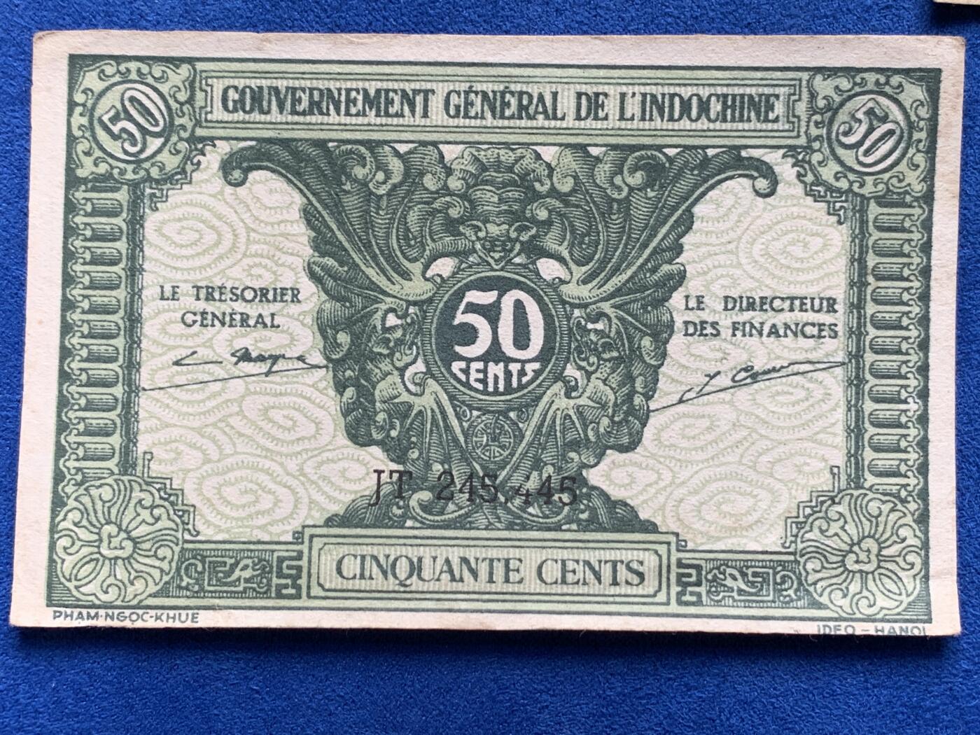 《竞宝斋》第285场- 周日，周一 2场连拍 （全场包邮） 4张一组 东方汇理银行纸币辅币一套