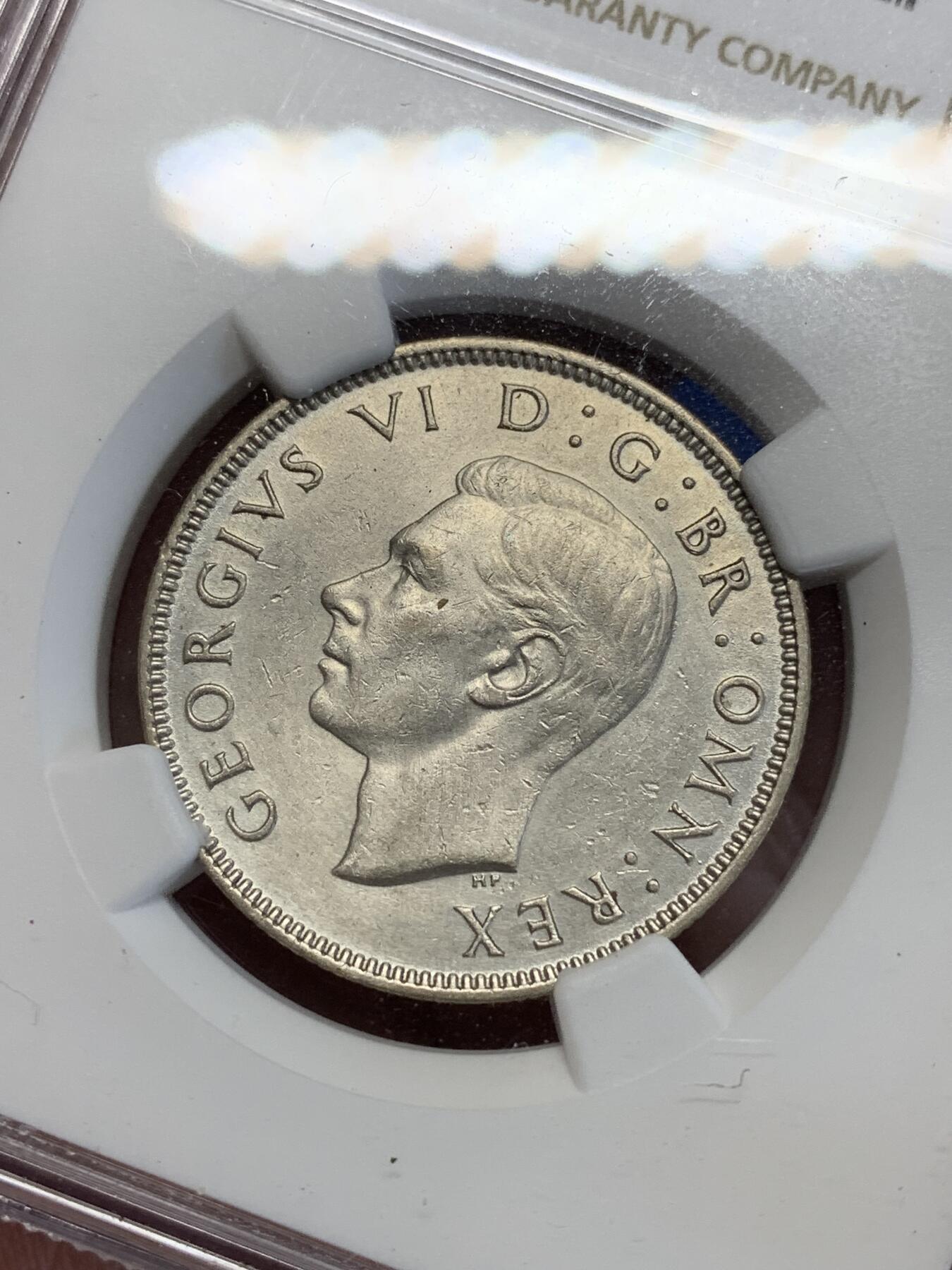 《竞宝斋》第285场- 周日，周一 2场连拍 （全场包邮） NGC AUD 英国1941乔治六世2先令银币