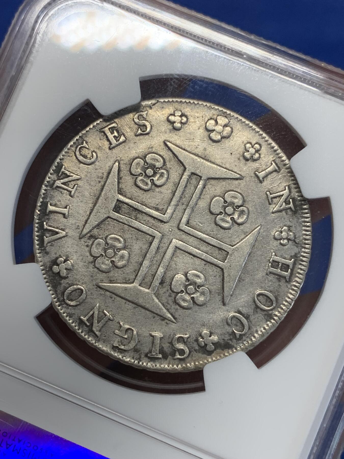 《竞宝斋》第285场- 周日，周一 2场连拍 （全场包邮） NGC XFD 葡萄牙1798年400瑞斯银币 少见面值