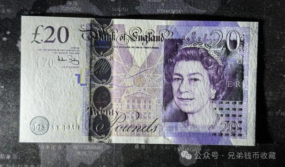 英国纸币 F序 20英镑 全新UNC