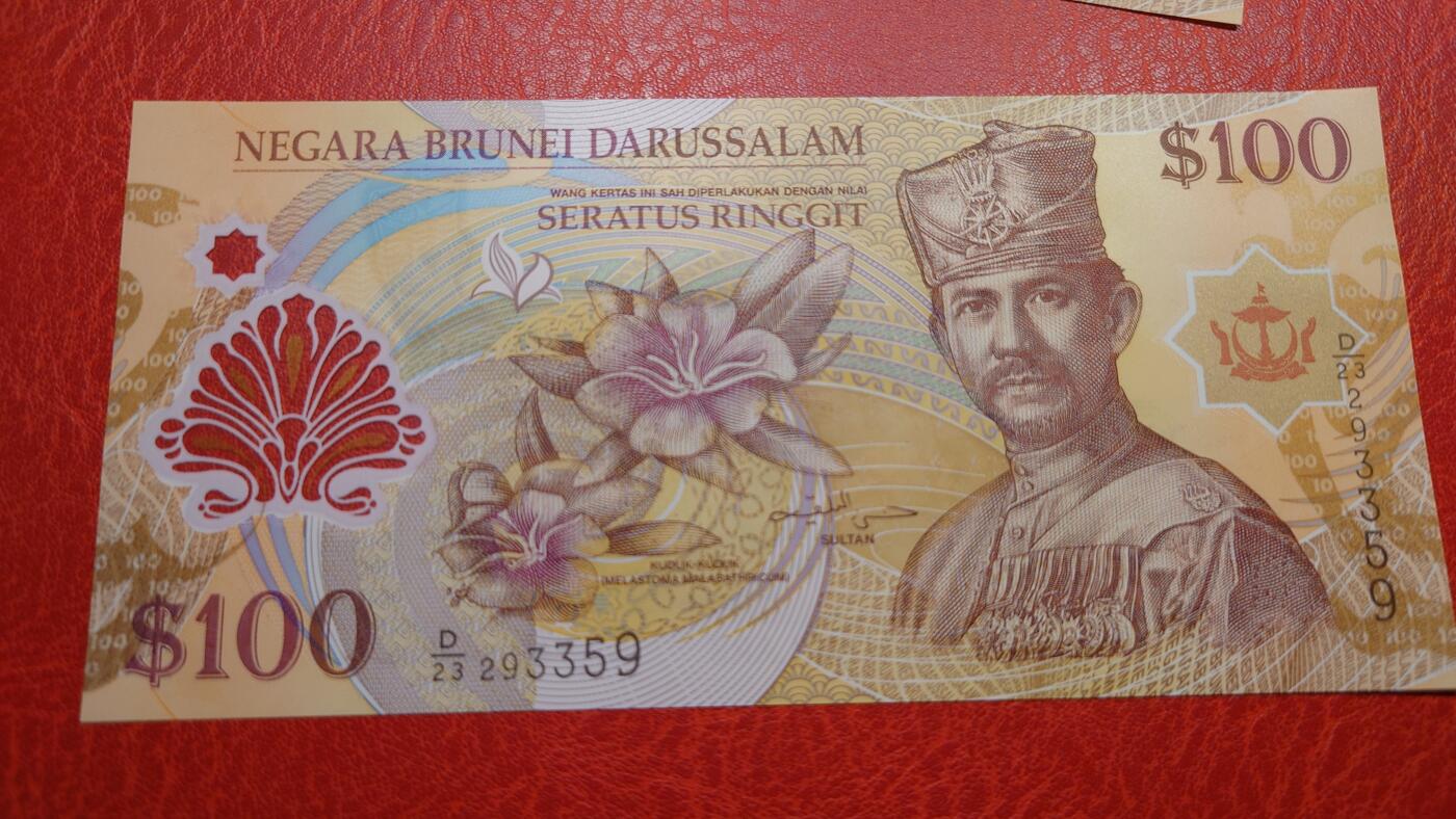 【世界钱币】精选微拍第117期暨2024年第28期  老库存新卖 2013年文莱100林吉特 全新绝品无47尾号359