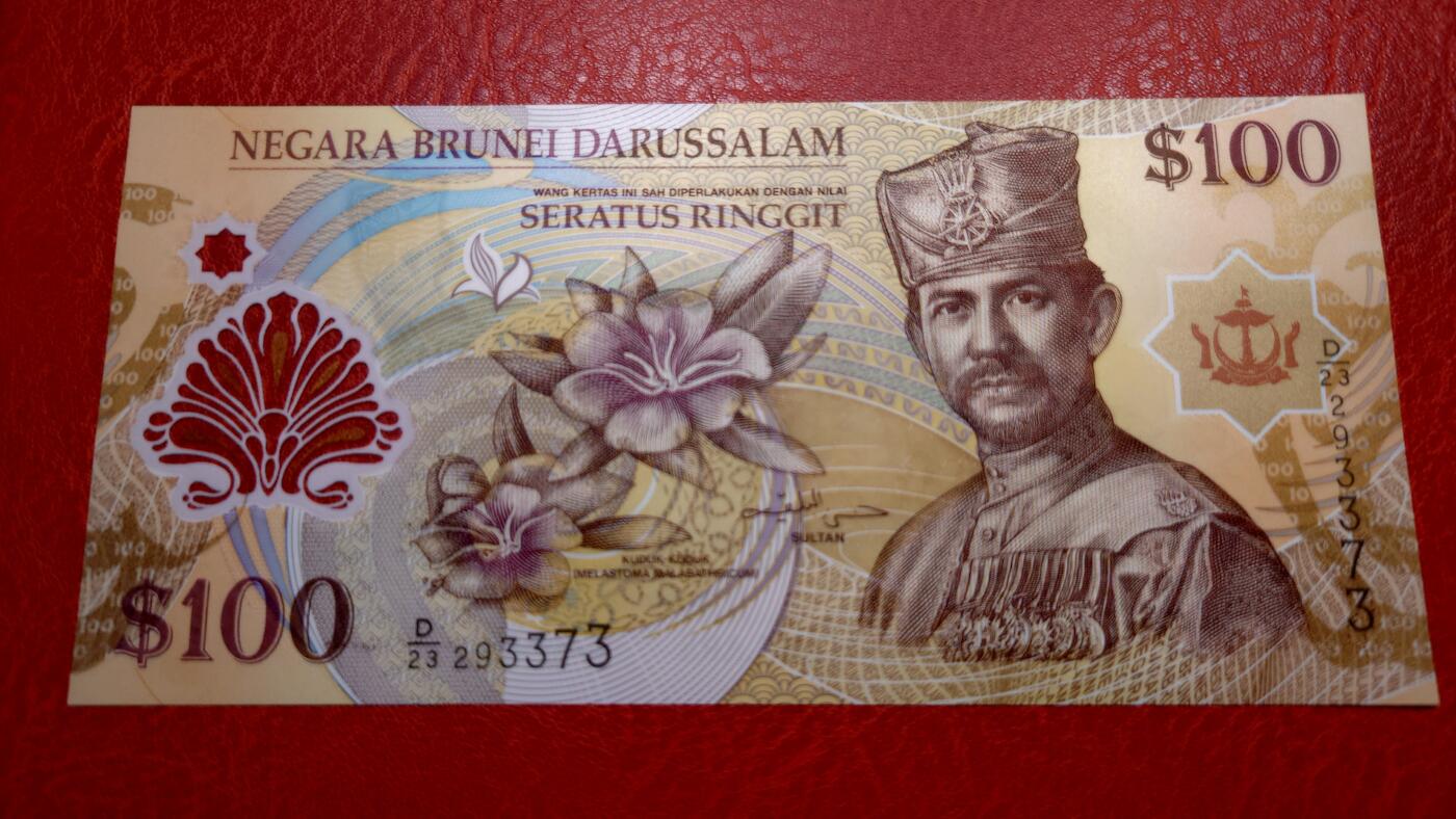 【世界钱币】精选微拍第117期暨2024年第28期  老库存新卖 2013年文莱100林吉特 全新绝品无4尾号373