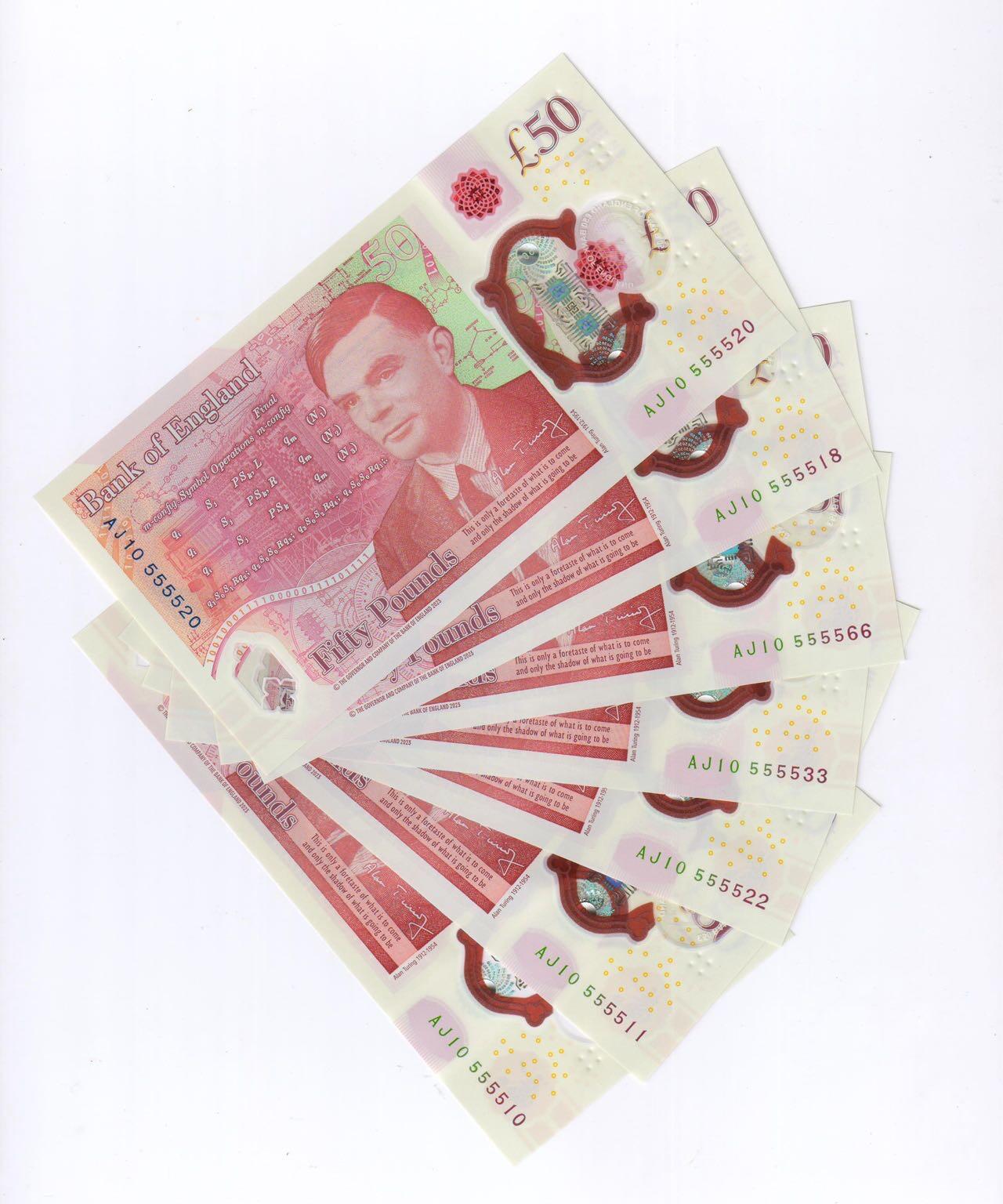 查尔斯三世£50 超级靓号AJ10 5555**刀货 精选靓号首发冠拍卖 AJ10 555511