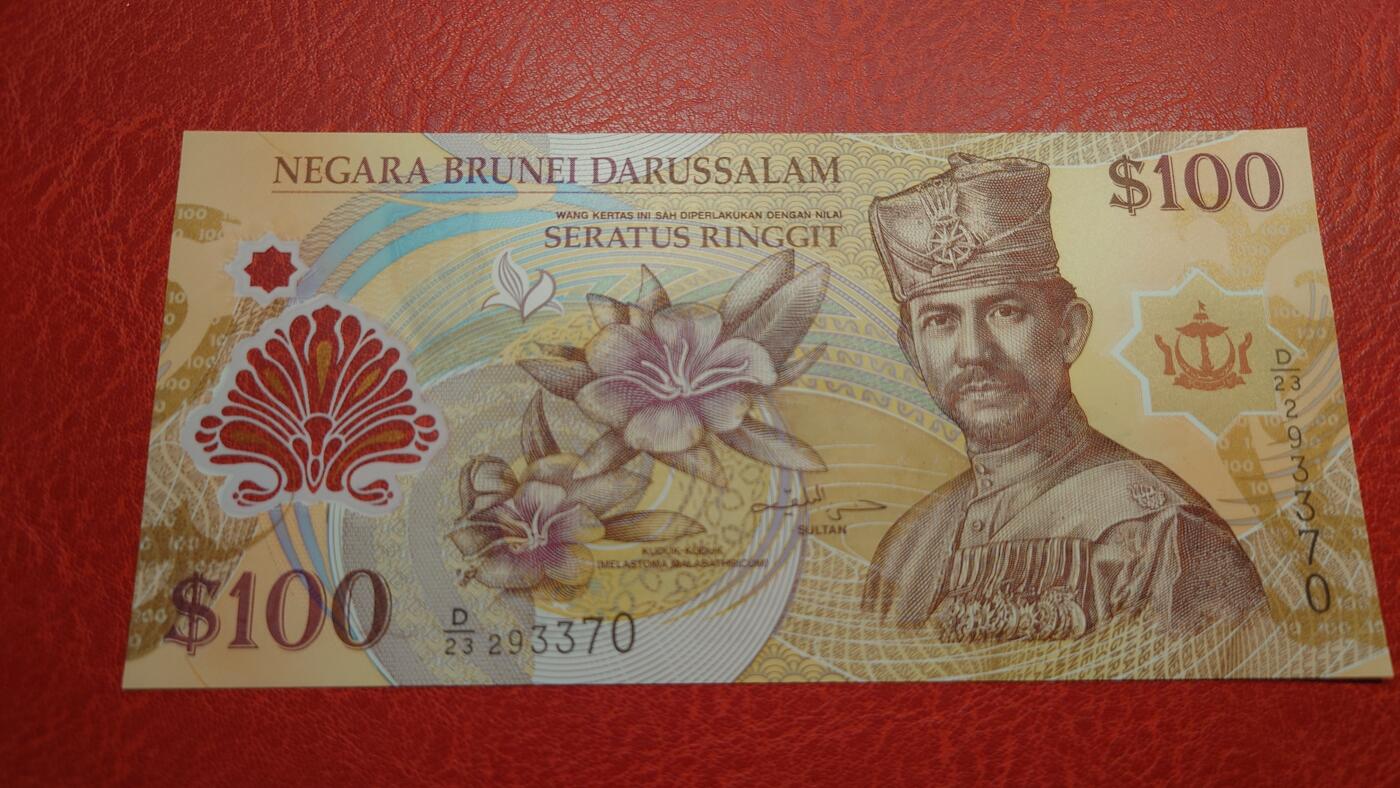 【世界钱币】精选微拍第117期暨2024年第28期  老库存新卖 2013年文莱100林吉特 全新绝品无4尾号370